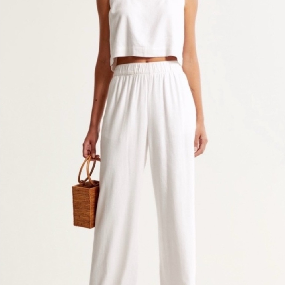 Abercrombie Linen Pull On Pants